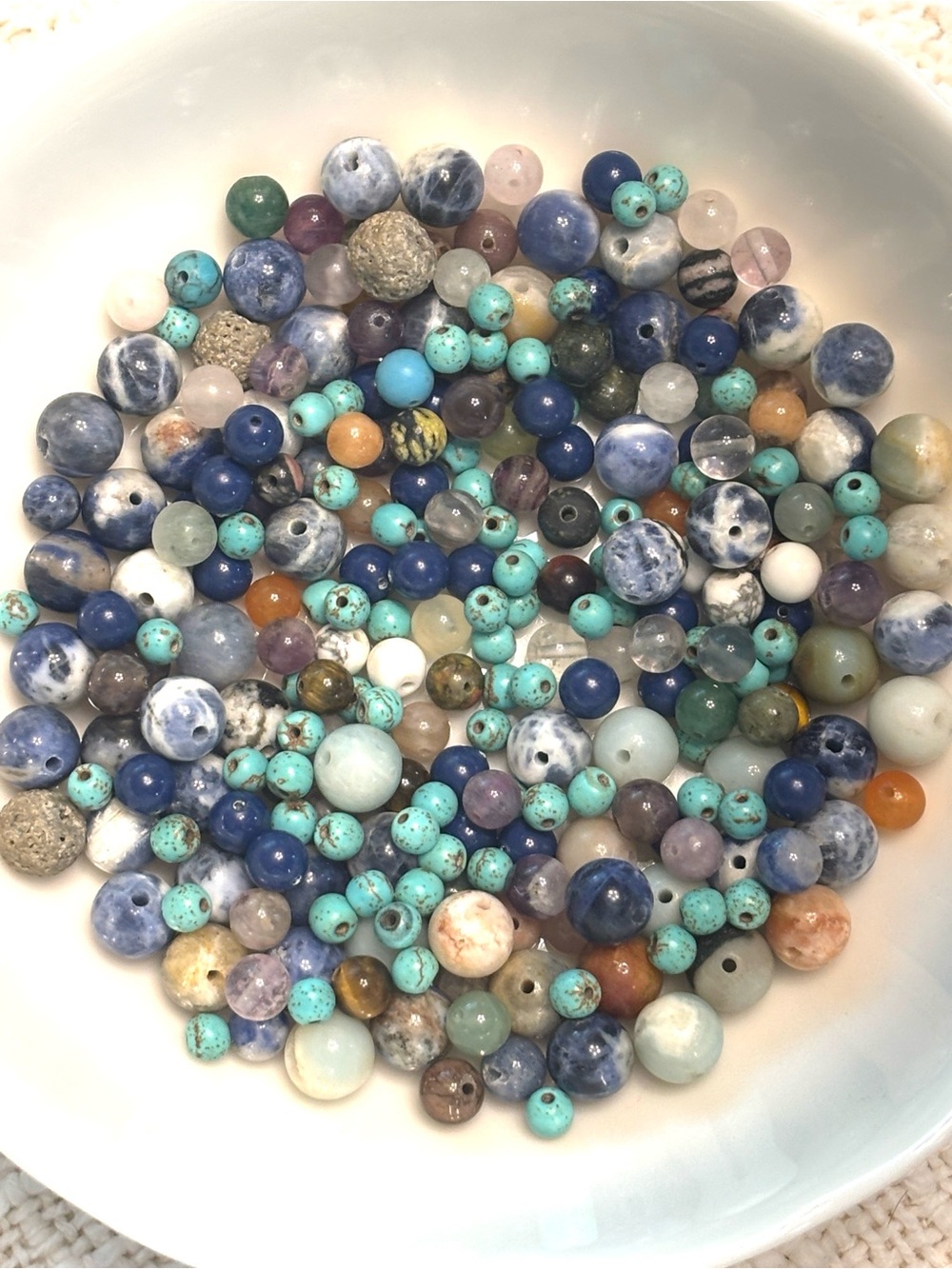 Natural Mixed Gemstone Bead Mix - Blue, Turquoise & Multicolor